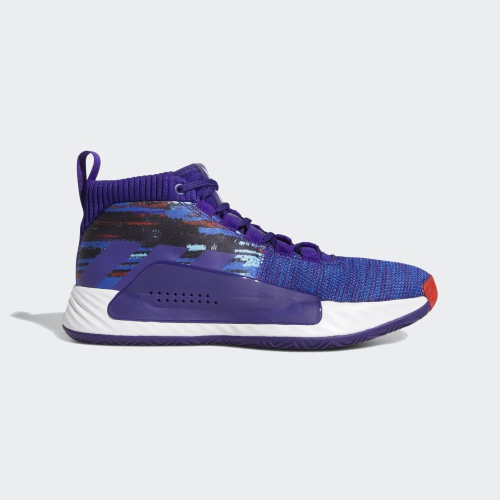 Adidasi Baschet Adidas Dame 5 Barbati Romania - Violet/Albastru Regal/Albi EF0500
